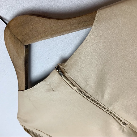 English Rose Vegan Leather Fringed Zip Back Shirt - Picture 7 of 8